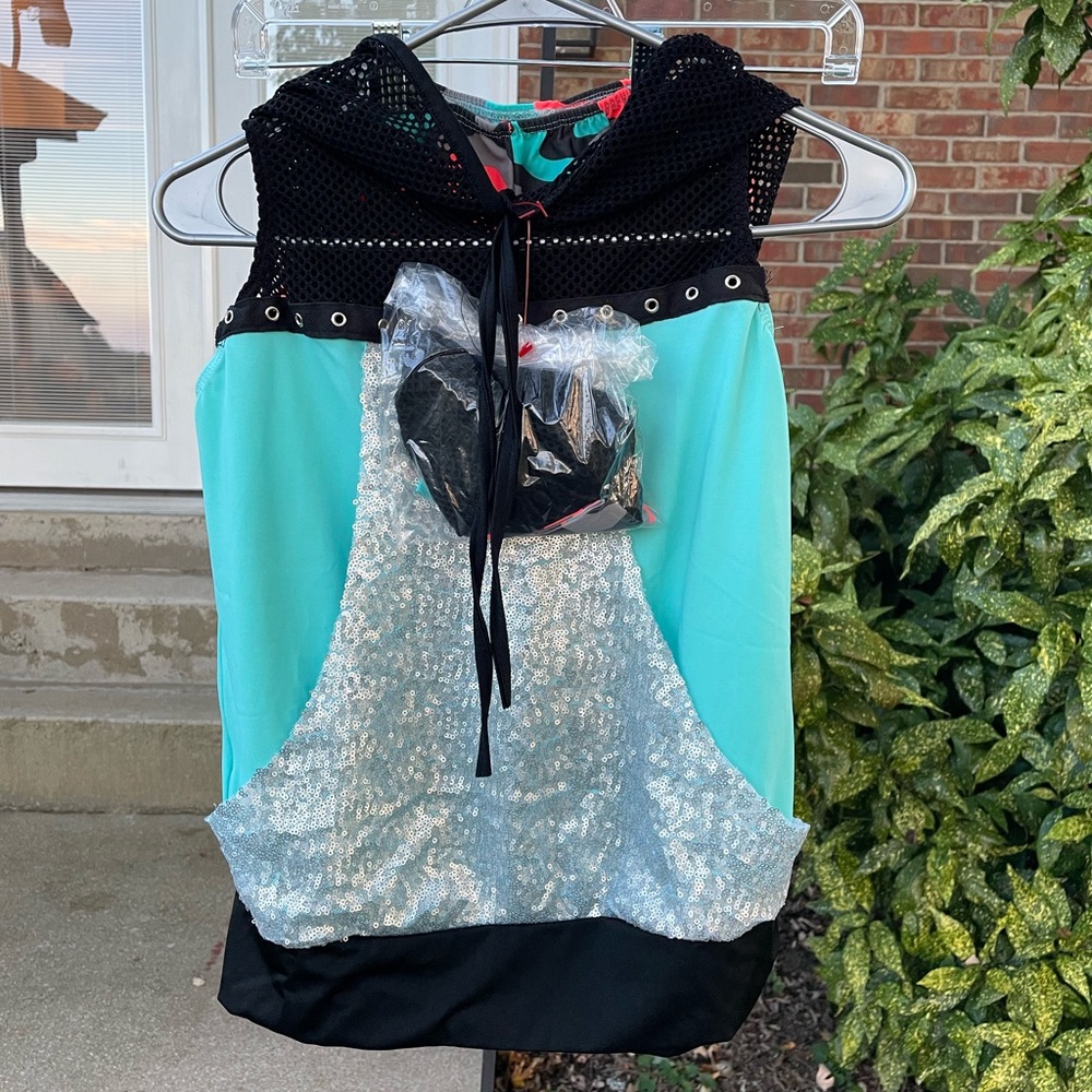 Blue Black Dance Costume Camo Dress Up Halloween